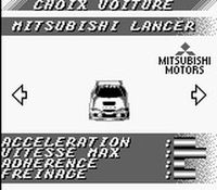 une photo d'Ã©cran de V-Rally Championship Edition sur Nintendo Game Boy